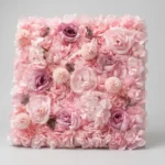 Virágfal panel Floral 50x50 cm világos rózsaszín