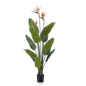Mű Strelitzia virággal 120 cm – Élethű beltéri dekoráció