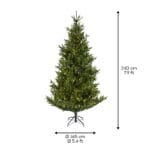 Nordmann mű karácsonyfa 240 cm – LED világítással, élethű